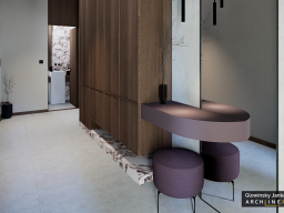 Crimson accents and quiet luxury: an Award-winning home